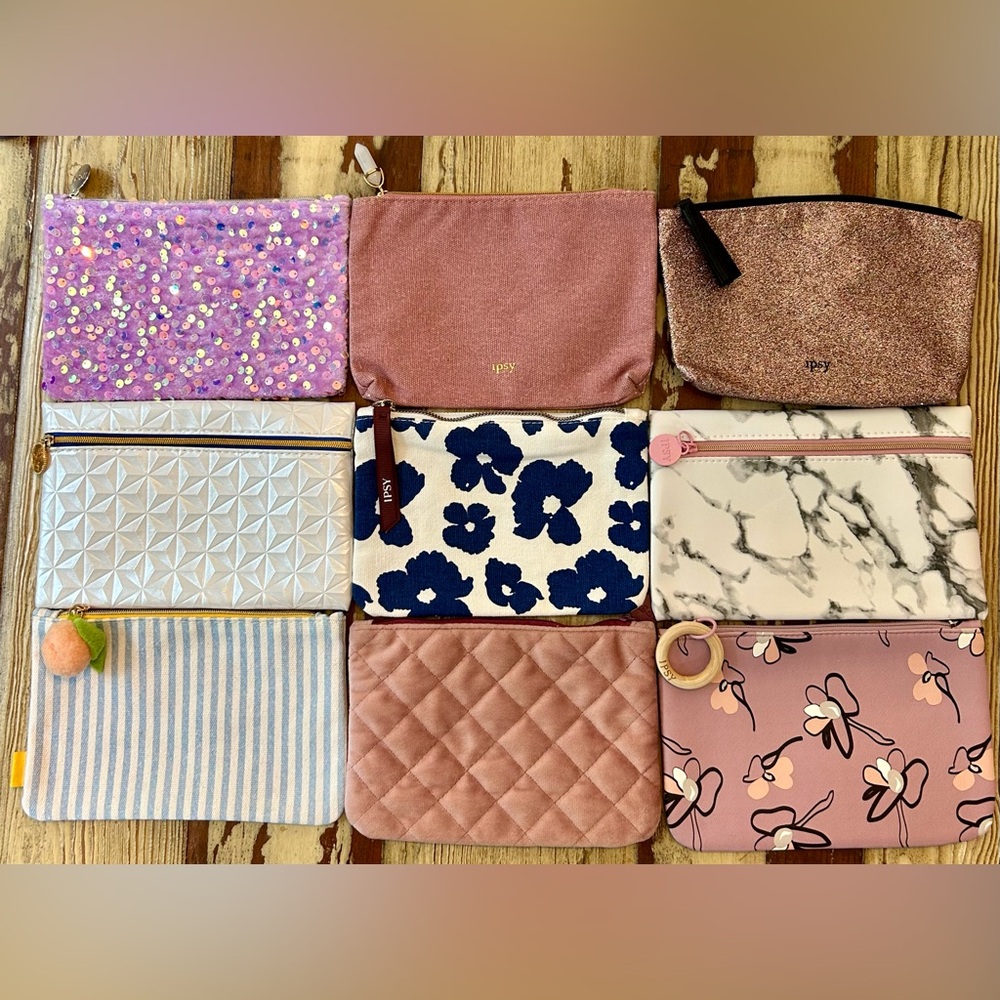 9 Ipsy Bags NEW